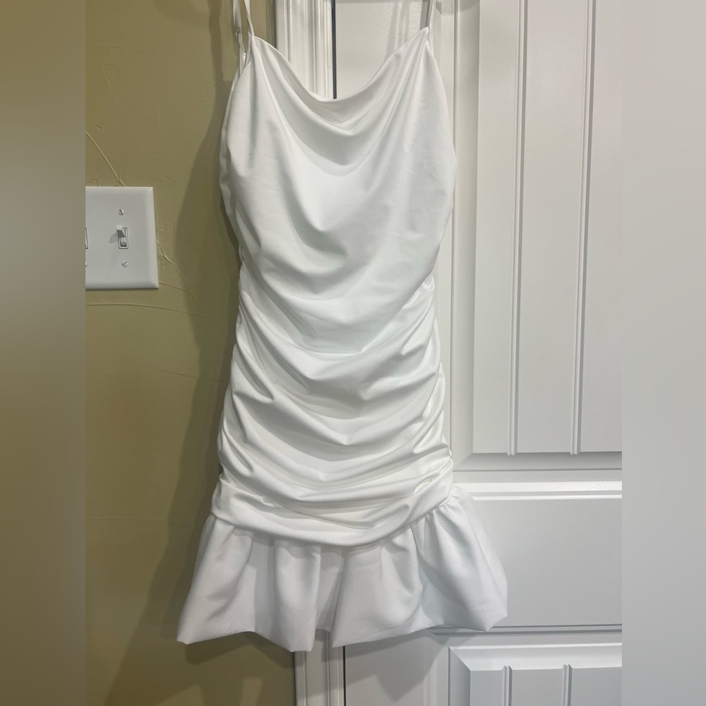 Cute white semi-formal dress.